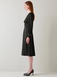 L.K.Bennett Larissa Polka Dot Long Sleeve V Neck Midi Dress