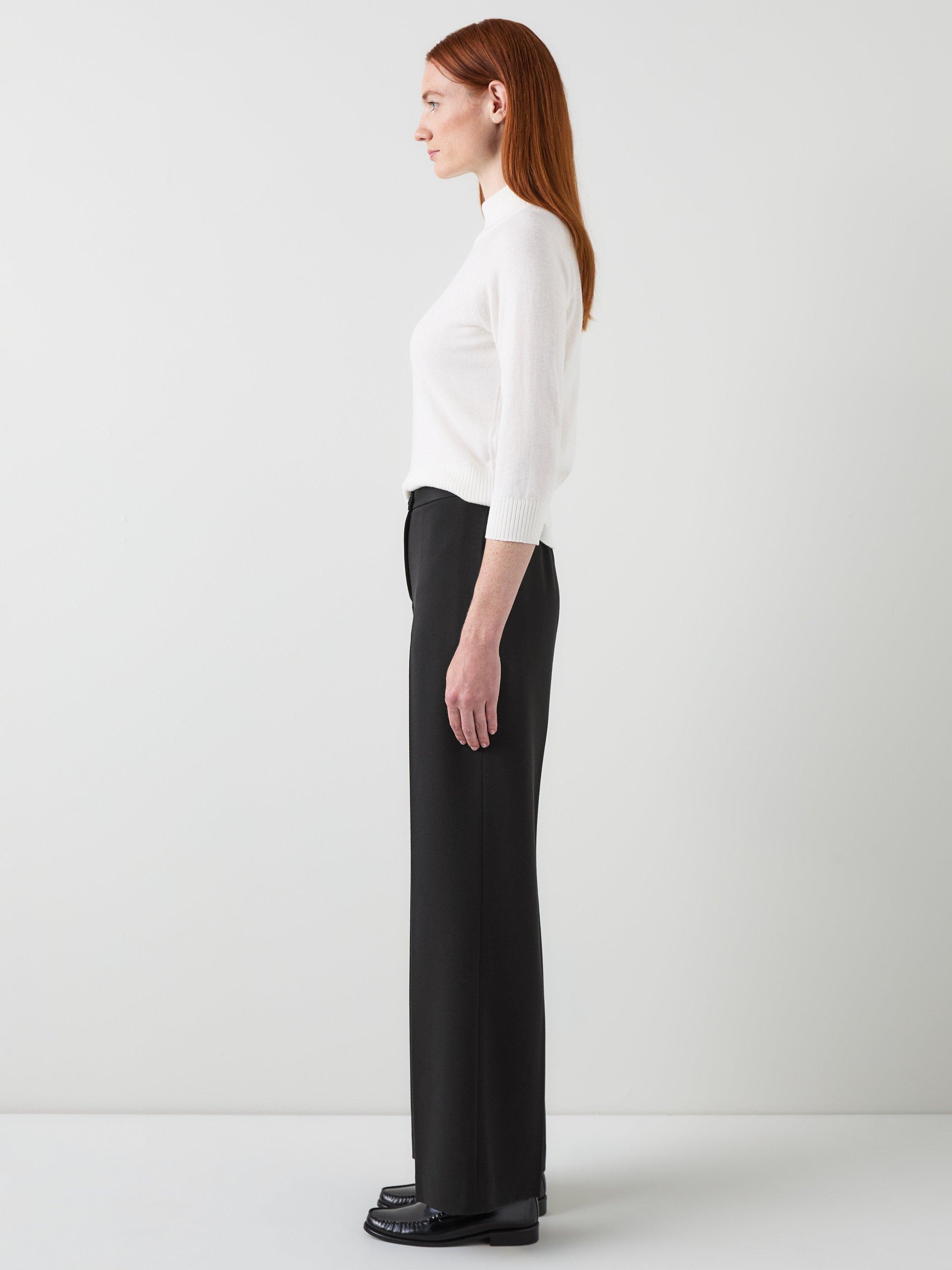 Product image 2 of 4, which shows L.K.Bennett Claire Tailored Trousers, Black, 4
