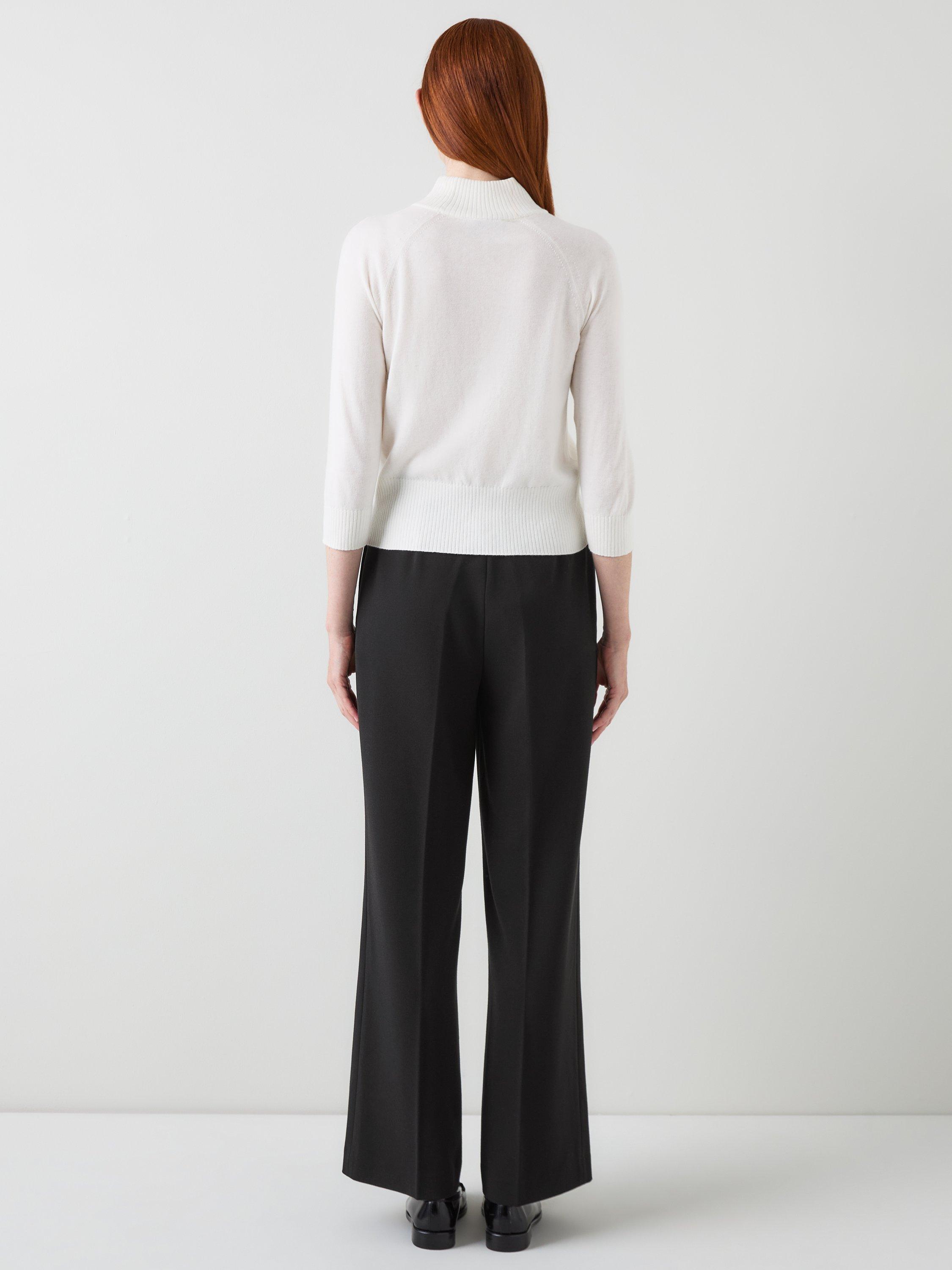 Product image 3 of 4, which shows L.K.Bennett Claire Tailored Trousers, Black, 4