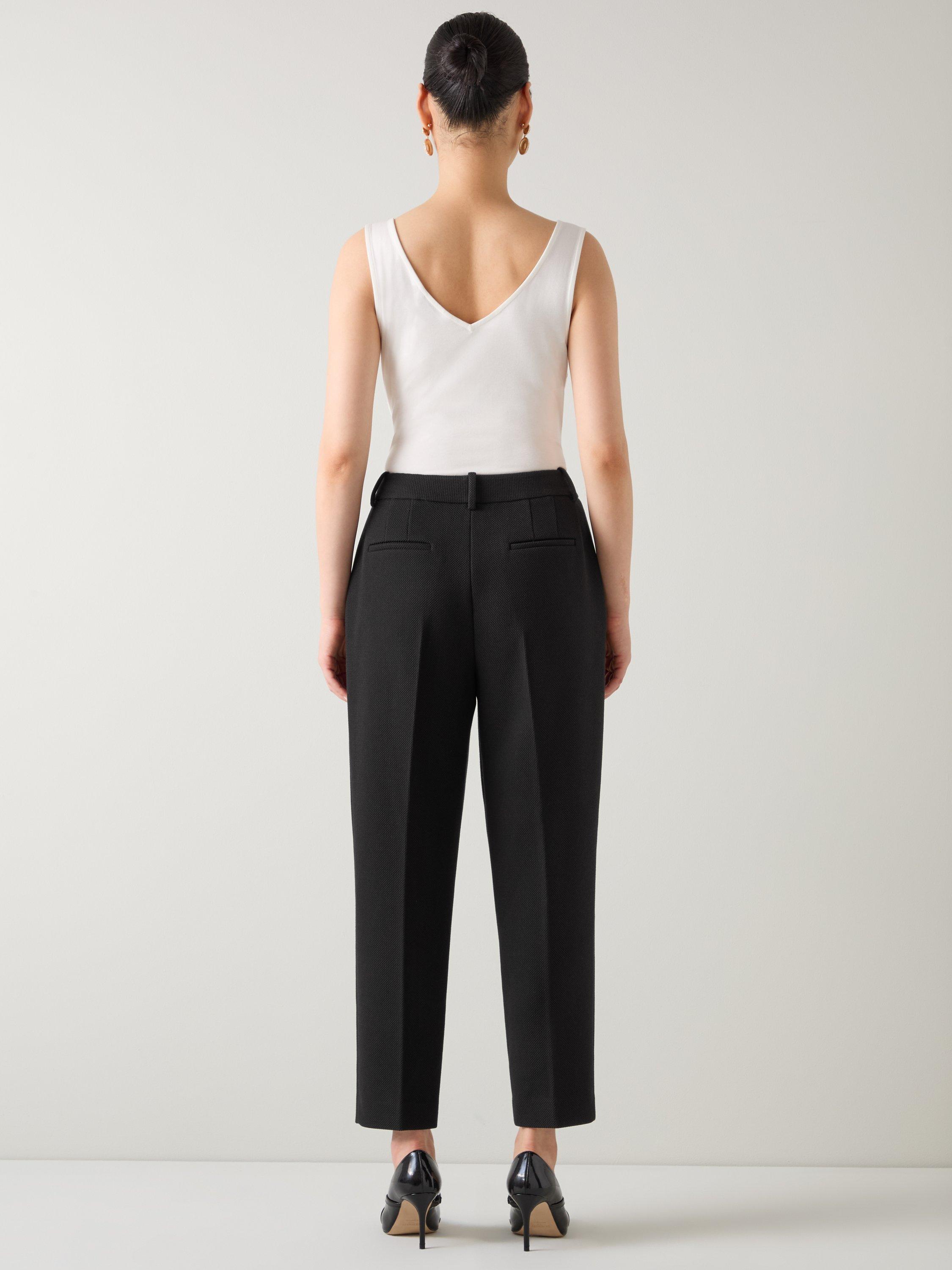 Product image 3 of 4, which shows L.K.Bennett Rosa Slim Fit Tailored Trousers, Black, 4