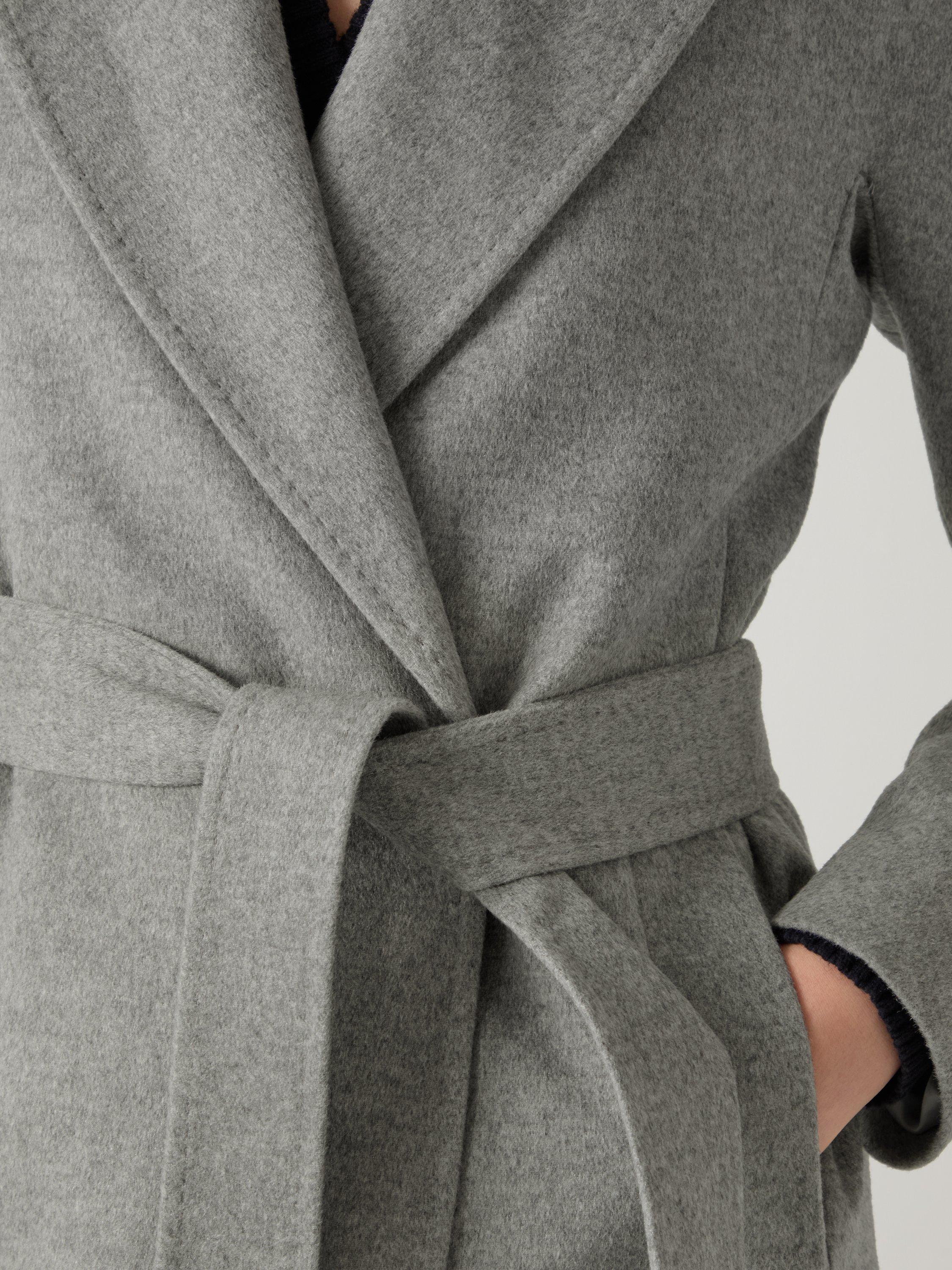 Product image 3 of 5, which shows L.K.Bennett Francine Pure Merino Wool Coat, Grey, 6
