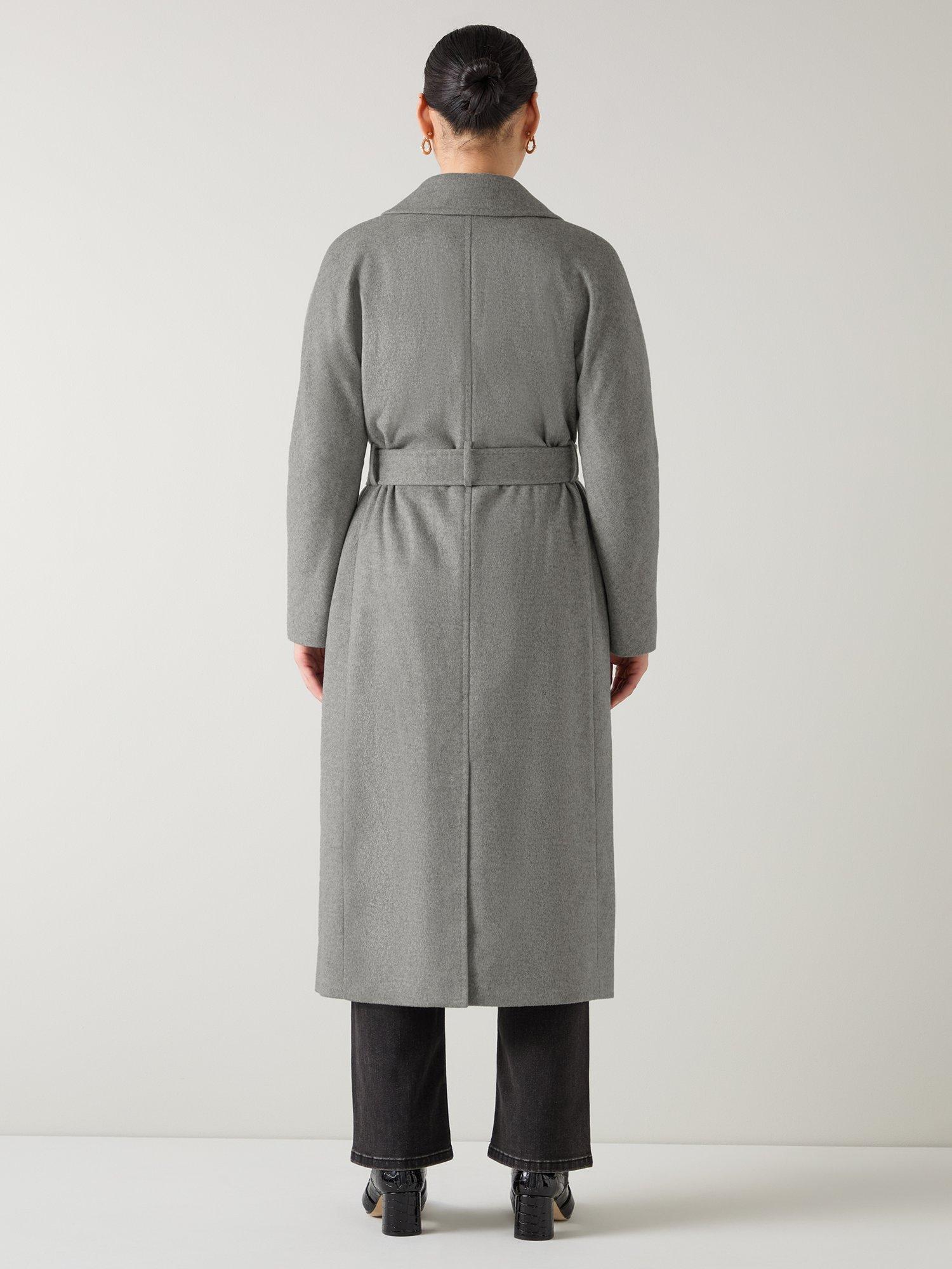 Product image 4 of 5, which shows L.K.Bennett Francine Pure Merino Wool Coat, Grey, 6