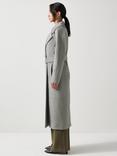 L.K.Bennett Petite Francine Pure Merino Wool Coat, Grey