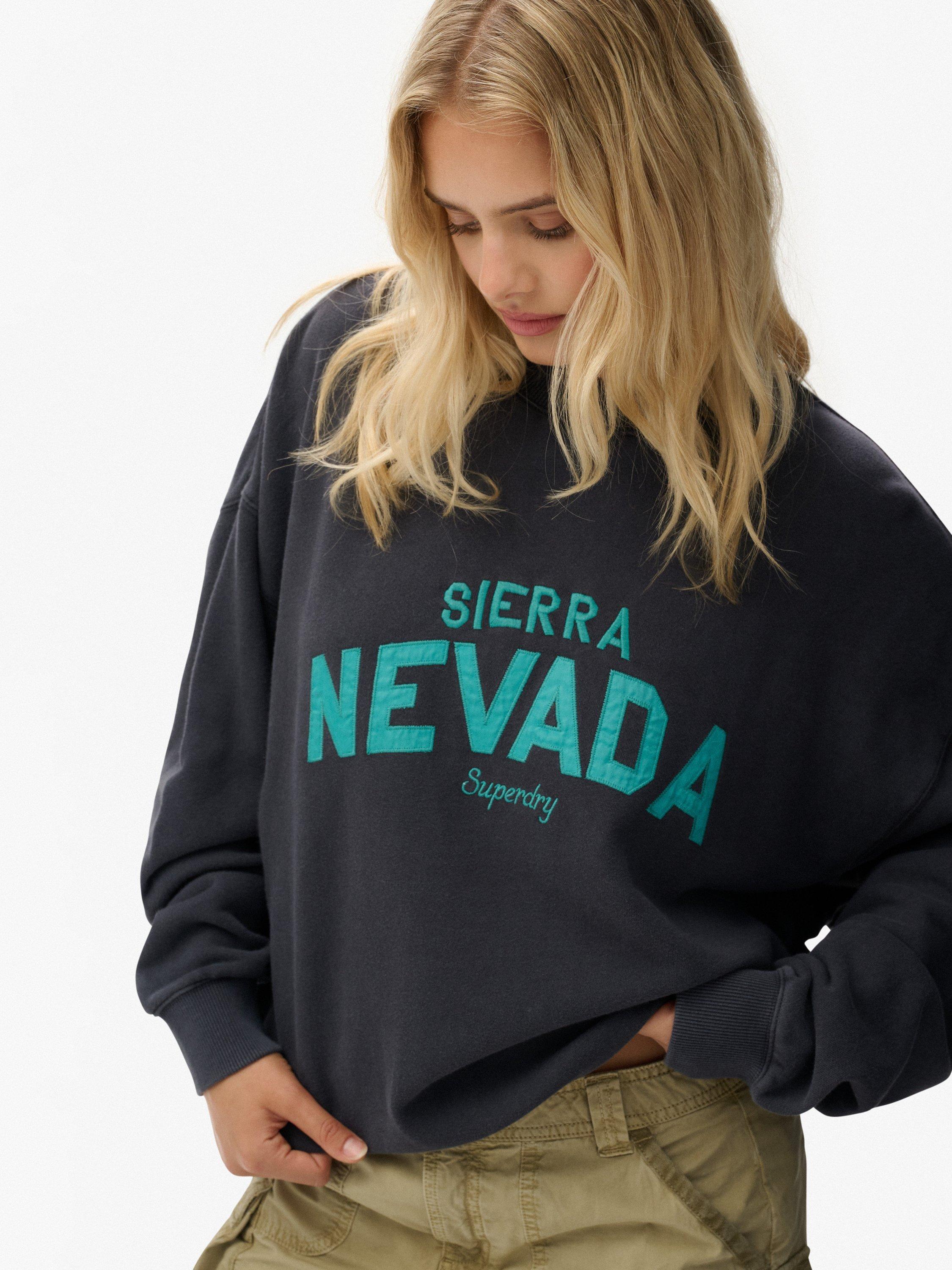 Product image 5 of 5, which shows Superdry Cotton Location Loose Crew Sweatshirt, Blackboard, 10