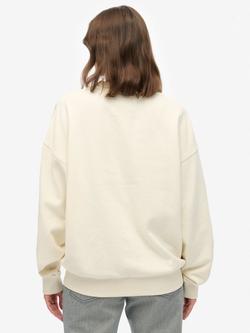 Superdry Cotton Tokyo Narrative Oversized Sweatshir - view 2, Off White