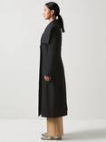 L.K.Bennett Petite Rose Pure Wool Coat, Black