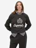 Superdry Country Club Loose Crew Sweatshirt, Blackboard