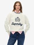 Superdry Country Club Loose Crew Sweatshirt, Off White