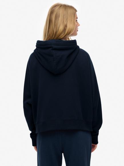 Superdry Essential Logo Raglan Zip Hoodie, Richest Navy - view 2, Richest Navy