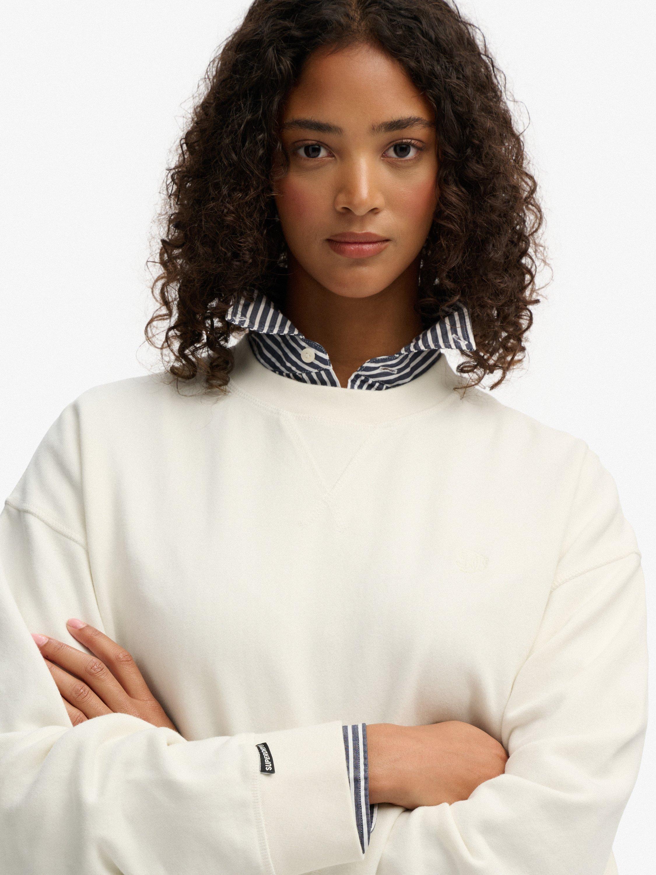 Product image 5 of 6, which shows Superdry Studios Crew Sweatshirt, Off White, 10