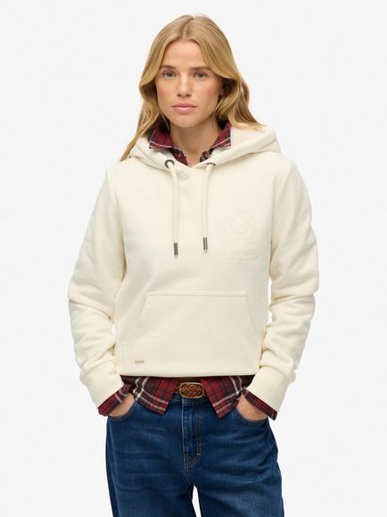 Superdry Finest Goods Relaxed Hoodie, Egret Cream, Egret Cream
