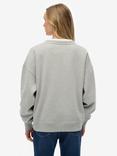 Superdry Athletic Essentials Relaxed Crew Sweatshirt, Grey Marl