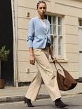 Baukjen Celine V-Neck Wool Rich Cardigan, Light Blue