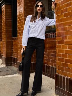 Baukjen Debbie Stripe Long Sleeve Shirt, Blue/White - view 2, Blue/White