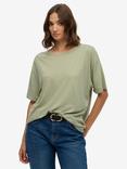 Superdry Studios Dropped Shoulder T-Shirt, Dusty Sage