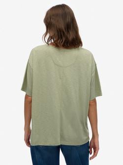 Superdry Studios Dropped Shoulder T-Shirt, Dusty Sage - view 2, Dusty Sage