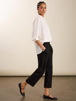 Baukjen Ebru Ponte Straight Crop Trousers, Caviar Black - view 2, Caviar Black