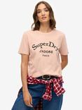 Superdry Logo Relaxed T-Shirt, Vintage Blush