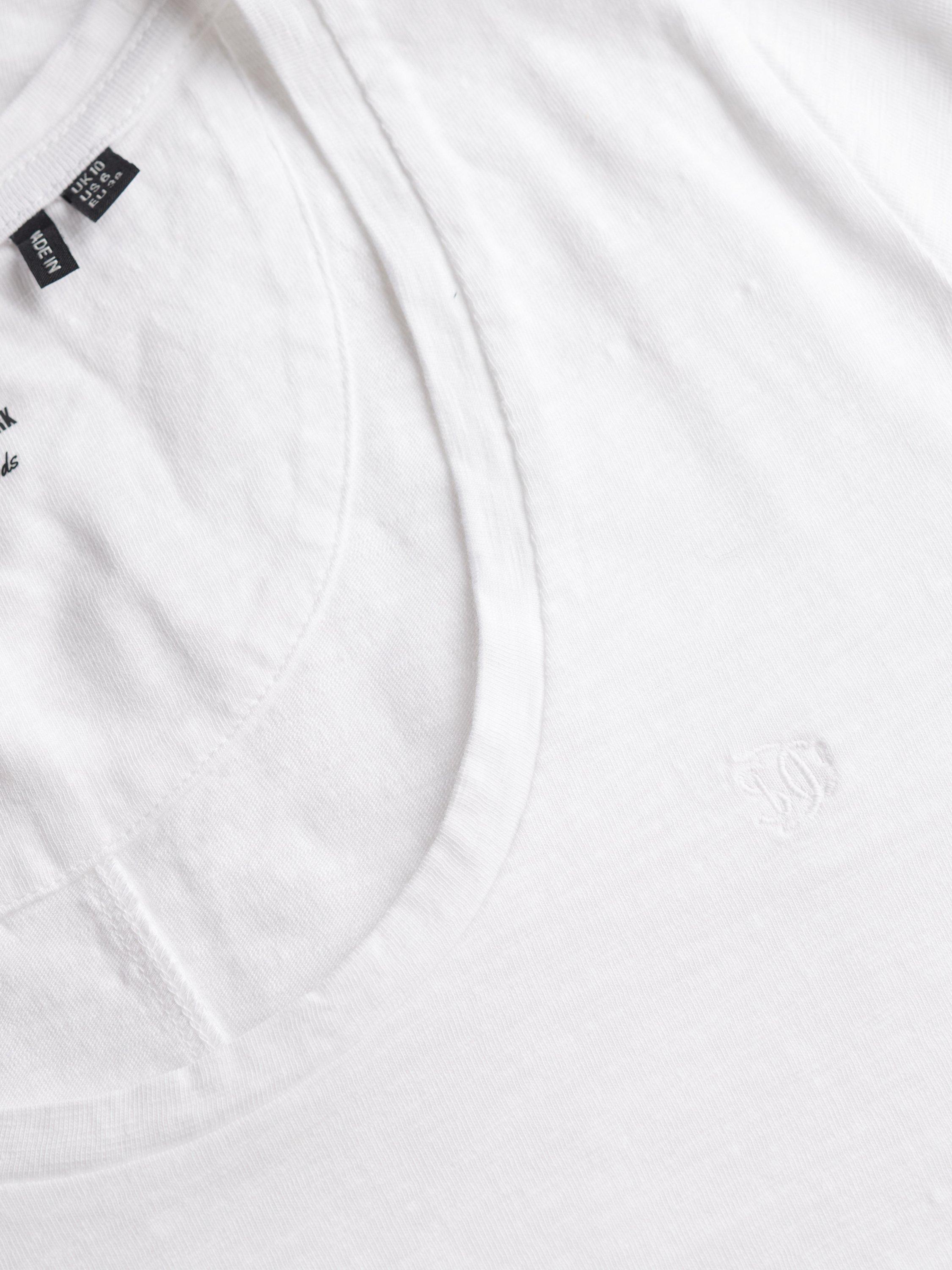 Product image 6 of 6, which shows Superdry Studios Scoop Neck T-Shirt, Optic, 8