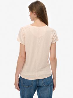 Superdry Studios Scoop Neck T-Shirt - view 2, Mauve Morn Pink