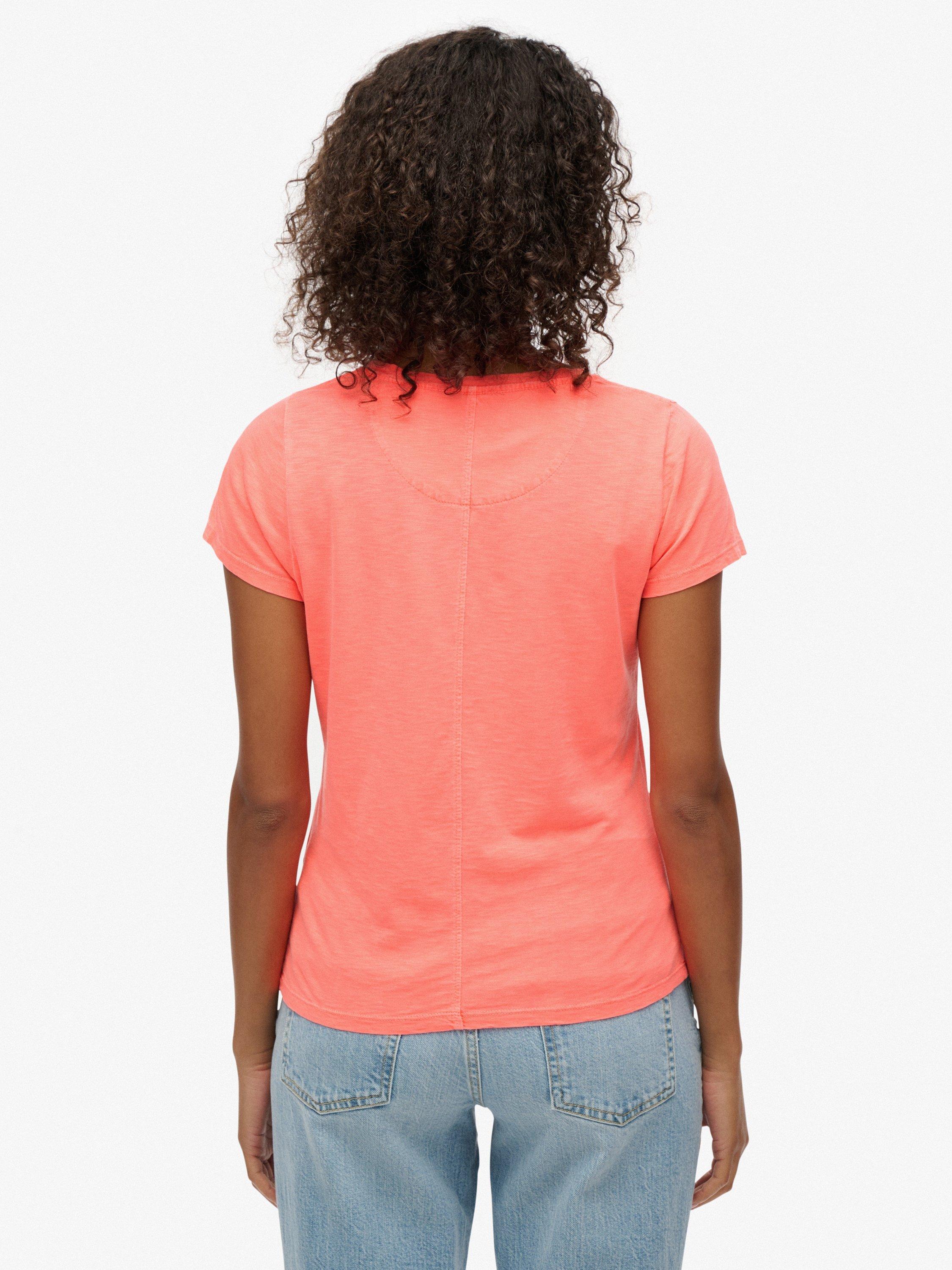 Product image 2 of 5, which shows Superdry Studios Scoop Neck T-Shirt, Volcanic Coral, 8