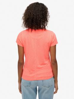 Superdry Studios Scoop Neck T-Shirt, Volcanic Coral - view 2, Volcanic Coral