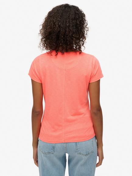 Superdry Studios Scoop Neck T-Shirt, Volcanic Coral - view 2, Volcanic Coral