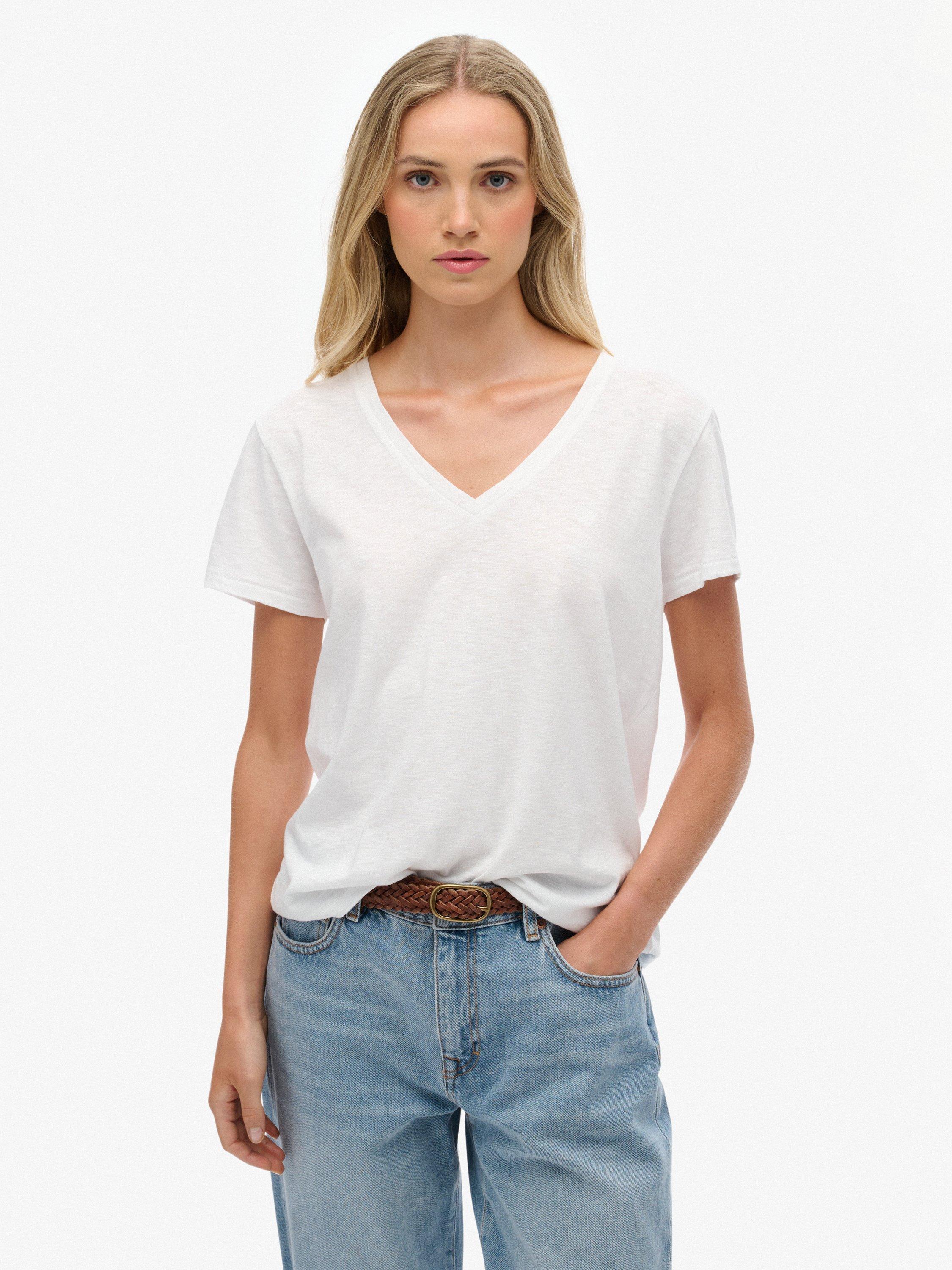 Product image 1 of 6, which shows Superdry The Studios Slub Embroidered T-Shirt, Optic, 12