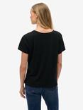 Superdry The Studios Slub Embroidered T-Shirt, Black