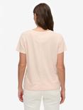 Superdry Studios Slub Embroidered T-Shirt, Mauve Morn Pinkirt