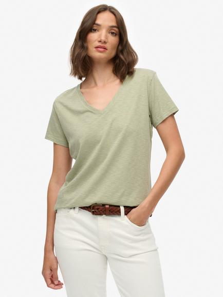 Superdry Studios Slub Embroidered T-Shirt, Dusty Sage, Dusty Sage