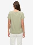 Superdry Studios Slub Embroidered T-Shirt, Dusty Sage
