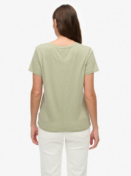Superdry Studios Slub Embroidered T-Shirt, Dusty Sage - view 2, Dusty Sage