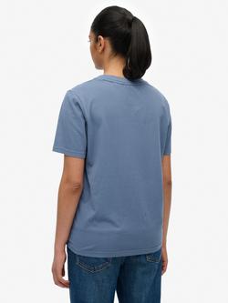 Superdry Luxe Casual Relaxed T-Shirt - view 2, Vintage Indigo