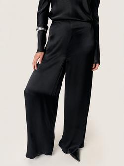 Soaked In Luxury Riyan High Waist Trousers, Black, Black