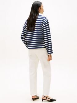 Tommy Hilfiger Stripe Rugby Shirt, Blue/Multi - view 2, Blue/Multi