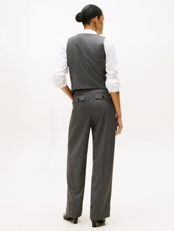 Tommy Hilfiger Tailored Pinstripe Waistcoat, Grey - view 2, Grey