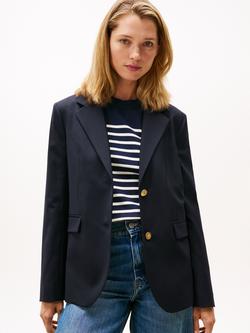 Tommy Hilfiger Timeless Wool Blend Blazer, Navy, Navy