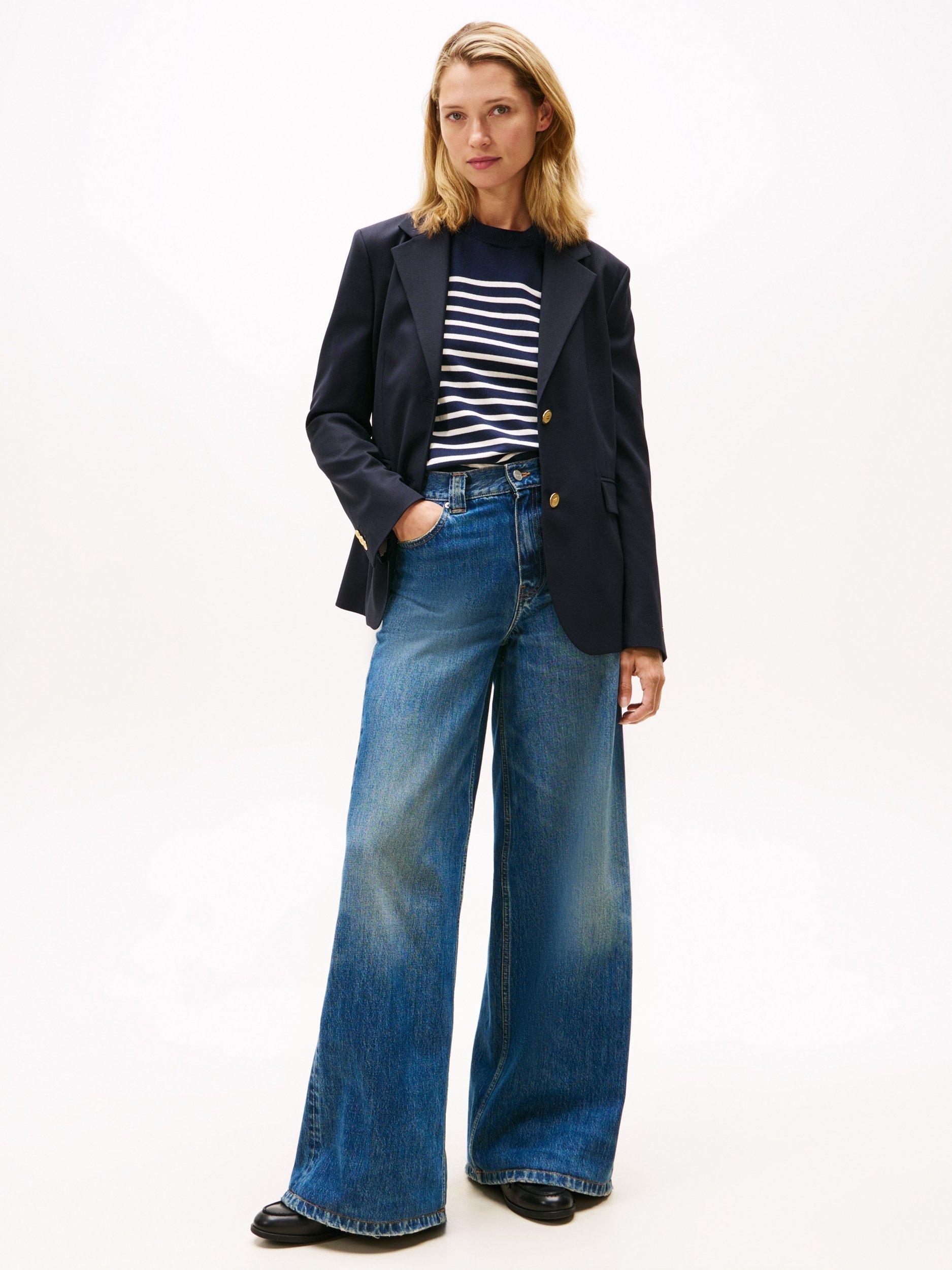 Product image 2 of 5, which shows Tommy Hilfiger Timeless Wool Blend Blazer, Navy, 4