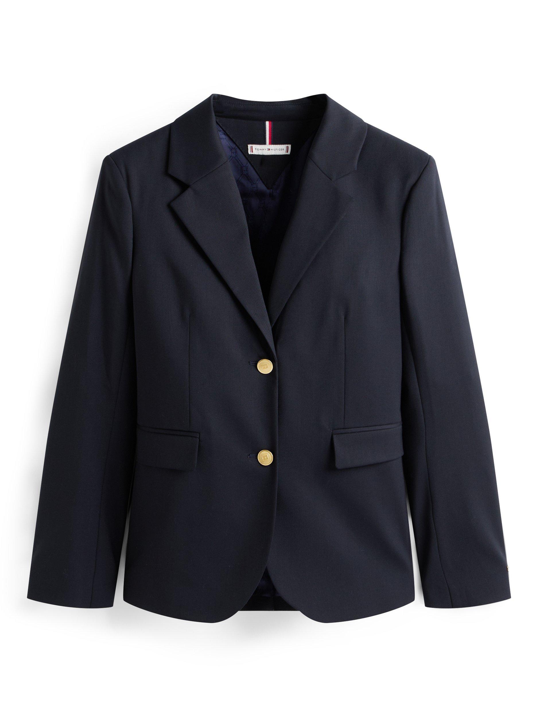 Product image 5 of 5, which shows Tommy Hilfiger Timeless Wool Blend Blazer, Navy, 4