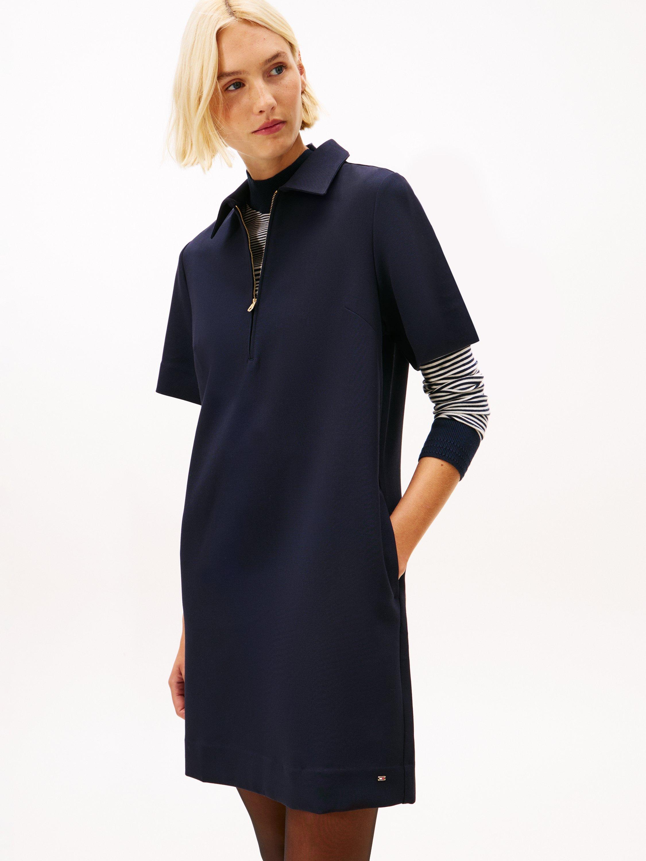 Product image 3 of 5, which shows Tommy Hilfiger Punto Shift Dress, Dark Night Navy, 4