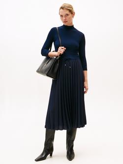 Tommy Hilfiger Slim Fit Ribbed Top Dress, Navy Blue