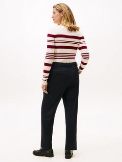 Tommy Hilfiger Timeless Slim Straight Leg Ankle Trousers - view 2, Dark Night Navy