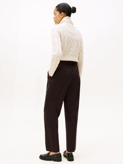 Tommy Hilfiger Timeless Slim Straight Leg Ankle Trousers - view 2, Deep Burgundy