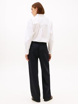 Tommy Hilfiger Timeless Wool Blend Tailored Trousers, Dark Night Navy - view 2, Dark Night Navy