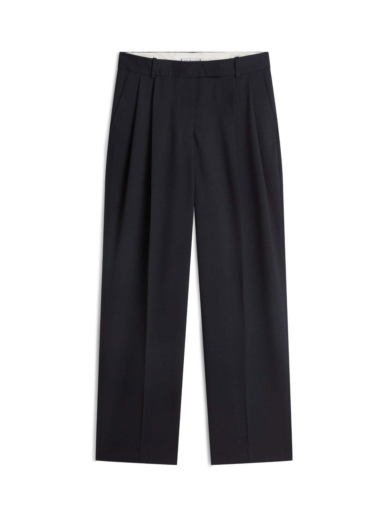 Product image 5 of 5, which shows Tommy Hilfiger Timeless Wool Blend Tailored Trousers, Dark Night Navy, 4