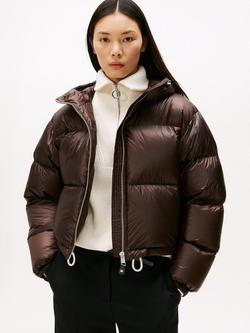 Tommy Hilfiger Ultra Lightweight Down Ripstop Puffer Jacket, Dark Coffee
