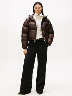 Tommy Hilfiger Ultra Lightweight Down Ripstop Puffer Jacket - view 2, Dark Coffee