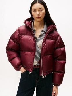 Tommy Hilfiger Ultra Lightweight Down Ripstop Puffer Jacket, Red