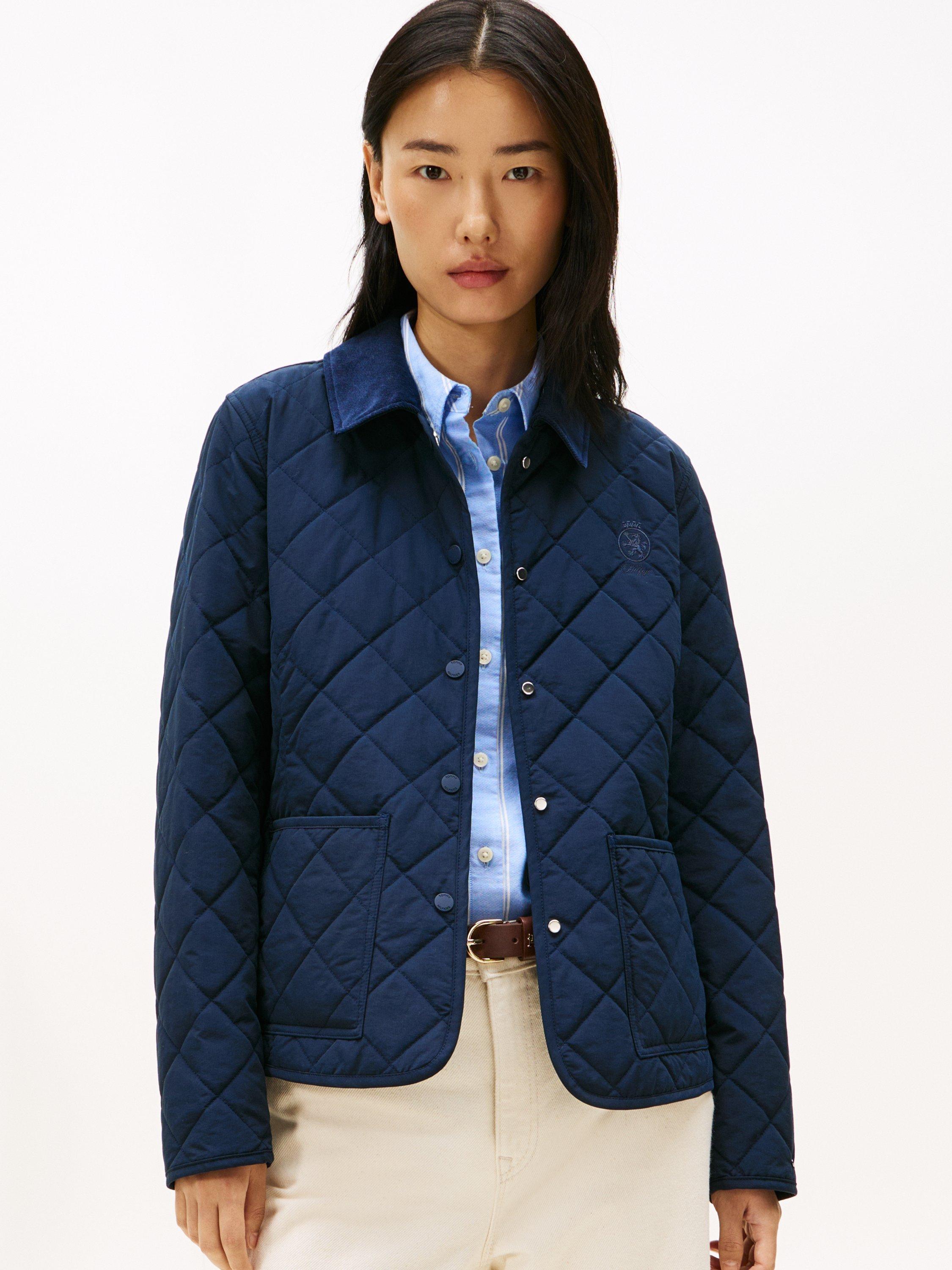 Product image 1 of 5, which shows Tommy Hilfiger Padded Quilted Jacket, Dark Night Navy, S